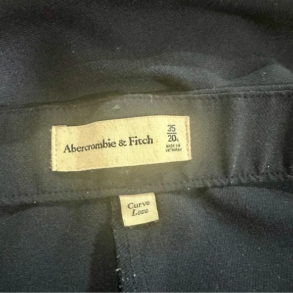 Abercrombie Women’s Curve Love Sloane Tailored Wide Leg Pants in Navy Blue - Picture 4 of 4